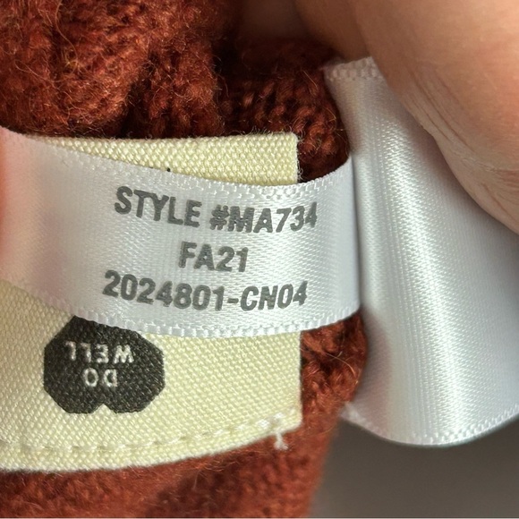 Madewell Alpaca Blend Orange Sweater Size Large - Picture 10 of 11